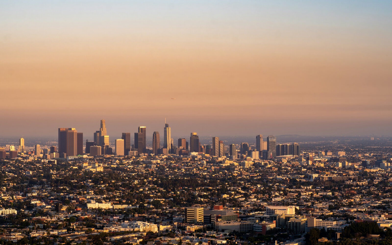 CloudMasonry - California Based Salesforce Consulting - Los Angeles Office Landing Page Image - Los Angeles skyline at sunset