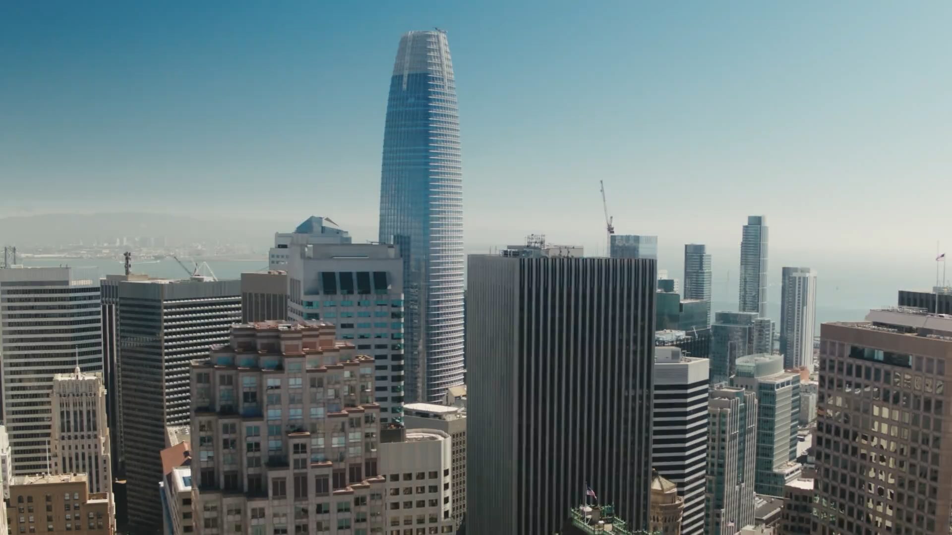 San Francisco skyline with modern skyscraper