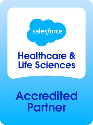Salesforce Accredited Partner badge: Healthcare & Life Sciences